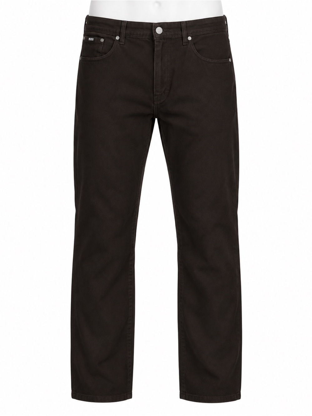 Size 34 BOSS Hugo Boss Men’s Oklahoma Dark Brown Straight Leg Five Pocket Pants
